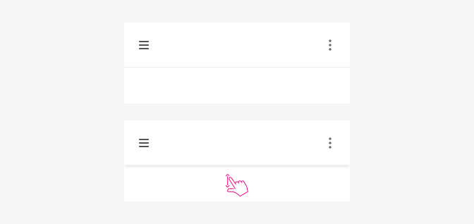 Navigation topbar after scroll behaviour