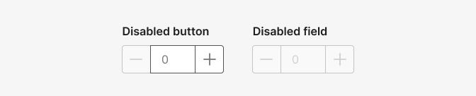 number input disabled