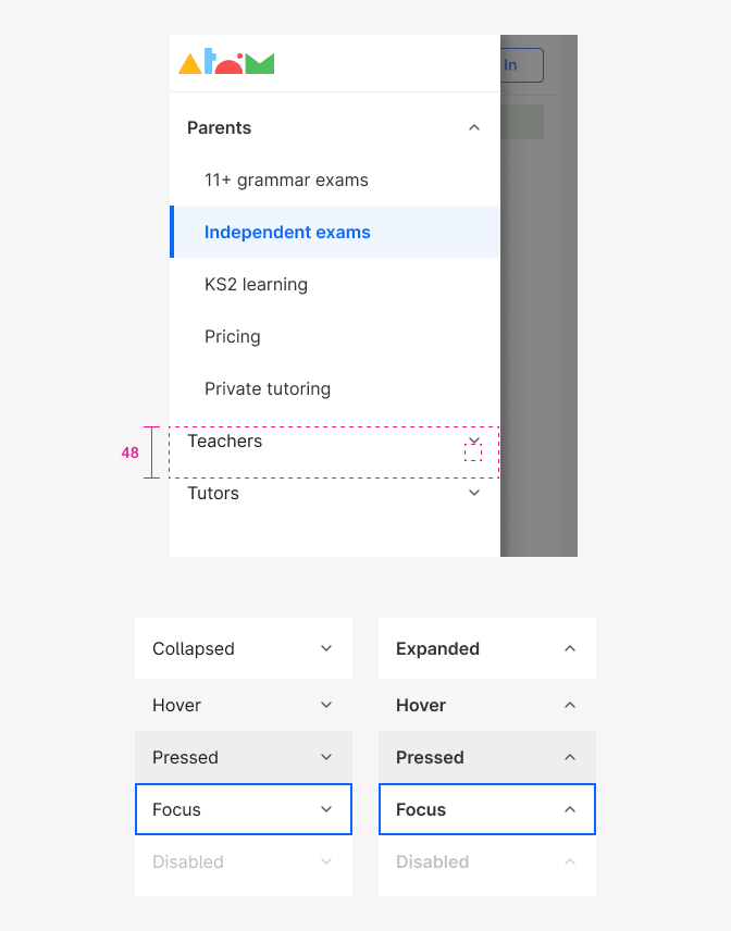 Drawer accordion menu Drawer accordion menu
