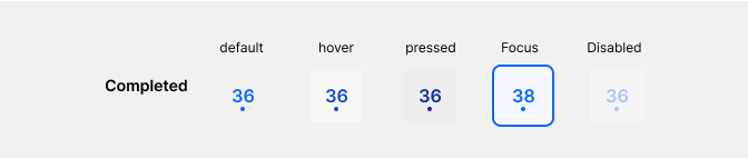 Pagination color completed Pagination color completed