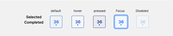 Pagination color completed Pagination color completed